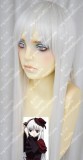 K Kushina Anna 80cm Straight Pearl White Cosplay Party Wig
