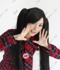Vocaloid Zatsune Miku Black 120cm Ponytail Style Cosplay Wig