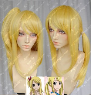 Fairy Tail Lucy Heartphilia Blonde 60cm Straight Cosplay Party Wig