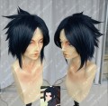 Naruto Sasuke Uchiha Short Blue Black Cosplay Party Wig