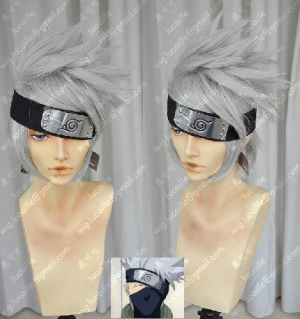 Naruto HatakeKakashi Silver Grey Short Style Cosplay Party Wig
