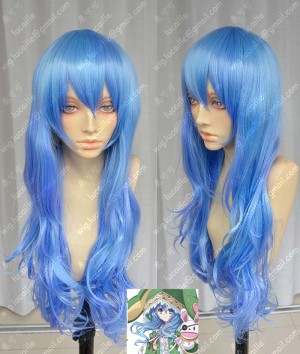 DATE A LIVE Yoshino Sapphire Blue 70cm Curly Cosplay Party Wig
