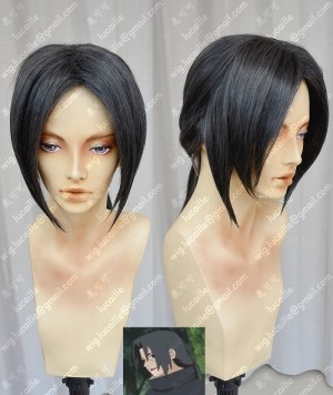 Naruto Uchiha itachi Gray Black 60cm Ponytail Style Cosplay Party Wig