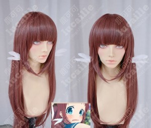 Nagi no Asu Kara Manaka Mukaido Red Terracotta 90cm Long Cosplay Party Wig