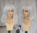 Noragami Rabō Silvery White  Curly 50cm  Cosplay Party Wig
