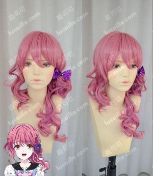 Bonjour♪Koiaji Pâtisserie Haruno Sayuri Palevioletred 40cm Curly Cosplay Party Wig