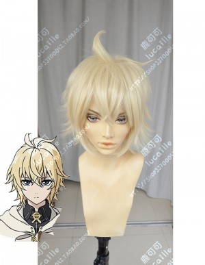 Seraph of the End: Vampire Reign Mikaela Hyakuya Light Blond Short Cosplay Party Wig