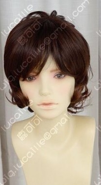 3 Color Girl Style Short Brown Daily Curly Cosplay Party Wig
