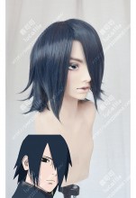 Boruto: Naruto Next Generations Sasuke Uchiha Short Blue Black Cosplay Party Wig