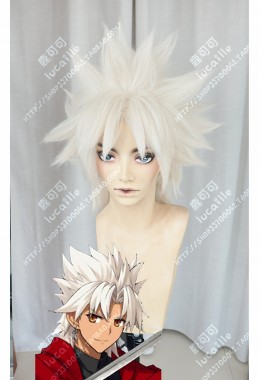 Fate/Apocrypha Shirou Kotomine Moon White Short Cosplay Party Wig
