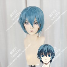 Dies irae Ren Fujii Turquoise Blue Short Cosplay Party Wig