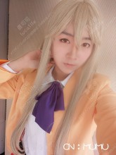 Hakata Tonkotsu Ramens Lin XianMing Light Straw Straight 70cm Cosplay Party Wig