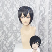 B The Beginning Koku Black With Blue Extend Hair Short Cosplay Party Wig