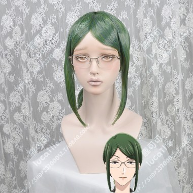 Wotakoi: Love is Hard for Otaku Hanako Koyanagi Chrome Green Mix Parrot Green 45cm Ponytail Style Cosplay Party Wig