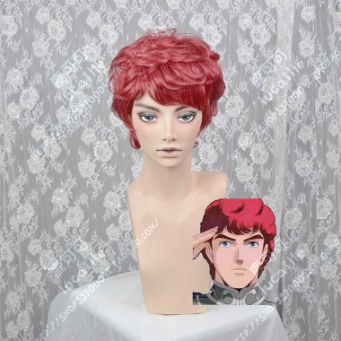 Legend of the Galactic Heroes Siegfried Kircheis Garnet Curly Short Cosplay Party Wig