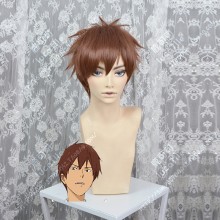 Tsurune Kaito Onogi Chocolate Mix Marron Short Cosplay Party Wig
