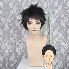 Tsurune Minato Narumiya Black Short Cosplay Party Wig