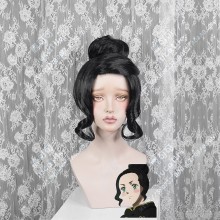 Black Clover Charmy Papittoson Black Curly with Bun Style Cosplay Party Wig