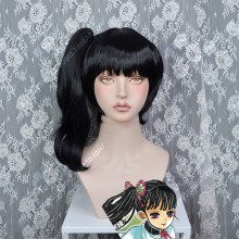 Demon Slayer: Kimetsu no Yaiba Tsuyuri Kanawo  Black Ponytail Style Cosplay Party Wig