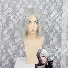 Devil May Cry 5 Dante Reed Gray Center Parting Short Cosplay Party Wig