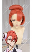 Bungou Stray Dogs Koyo Ozaki Red Mix Orange Bun Extend Hair Cosplay Party Wig