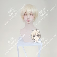 Araburu Kisetsu no Otome-domo yo. Niina Sugawara Light Golden Short Cosplay Party Wig