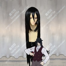 Fire Force Enen no Shouboutai Joker Black 100cm Straight Cosplay Party Wig