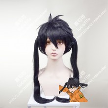 Fire Force Enen no Shouboutai Kotatsu Tamaki Black Mix Purple Ponytail Style Cosplay Party Wig