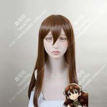 Dr.Stone Yuzuriha Ogawa Dark Brown 60cm Straight Cosplay Party Wig