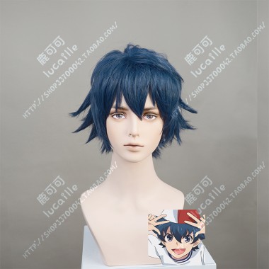 Outburst Dreamer Boys Yamato Noda Dark Blue Short Cosplay Party Wig