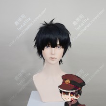 Jibaku Shounen Hanako-kun Hanako-kun Cuted Bang Style Black Short Cosplay Party Wig
