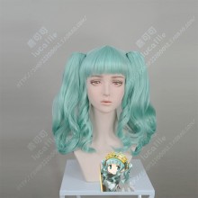Magia Record: Mahou Shoujo Madoka☆Magica Futaba Sana Ice Green 2 Ponytails Style Cosplay Party Wig