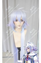 Fate/Grand Order Merlin Silver Mix Purple 100cm Top Messy Down Straight Cosplay Party Wig