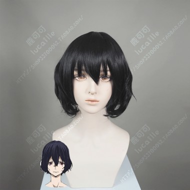 Gleipnir Hikawa Rinka Haircut Curly Black Short Cosplay Party Wig