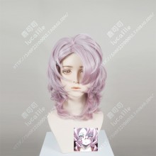 Demon Slayer: Kimetsu no Yaiba Rui Pink Mix Purple Short Curly Cosplay Party Wig