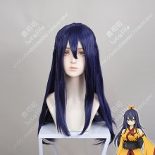 Edens Zero Homura Kougetsu Blue Mix Purple 60cm Ponytail Style Cosplay Party Wig