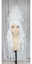 Lady gaga White Bun style Curly Cosplay Party Wig