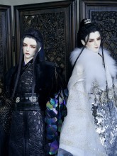 The ancient times Black Hand-make style BJD wig